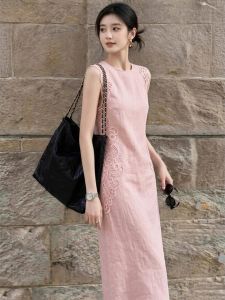 DANTING | Elegant Lace Design Pink Dress