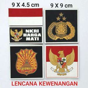Logo POLRI WARNA Series Patch Emblem Prepet Perekat Velkro Tactical Army