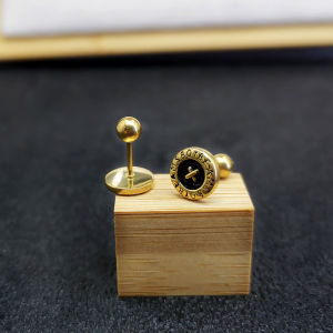 Retro Style Titanium Steel Screw Clasp Earrings Fashionable round Shape Womens Jewelry Sleep Friendly Alluring Ear Bones