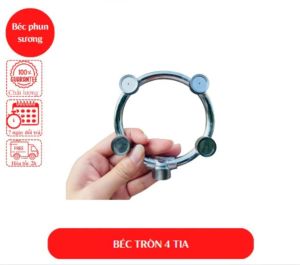 béc tròn phun thuốc trừ sâu 4 mắt inox Taiwan.