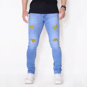 Celana Jeans Ripped Pria Terbaru Jeans Denim Pria Skinny Stretch premium