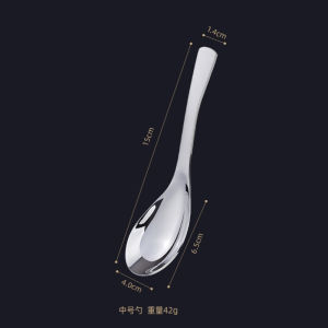 304 Stainless Steel Spoon Long Handle Soup Spoon One Person Spoon For Home Kids Eating Spoon Good-looking Popular Spoon