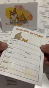 Pet Vaccination Certificate Card for Dogs and Cats | Pet Booklet