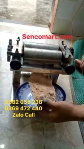 Máy cán ép mực khô chạy điện motor 200w
