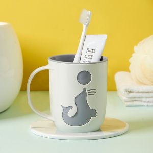 Creative Toothbrush Cup Set for Home Use Simple Couple Brushing Teeth Cups Washing Mouth Cup Children Couples One Pair