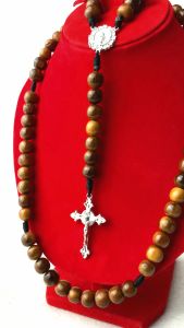 Rosario 77 Bapa Kami Eksklusif Kayu Kokka / Kaukah / Kaoka ORIGINAL Motif Marjan