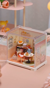 Robotime Rolife Super Creator Mini Honey Tea Lounge (DWS02B) Plastic DIY Miniature House
