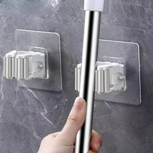 10Pcs Broom and Mop Holder Garden Tool Organizer Rack Rake and Shovel Holder Wall Mounted Self-adhesive Mop Hanger