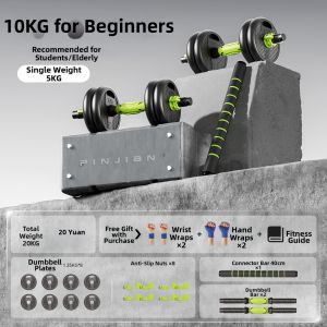 PINJIAN | Adjustable Dumbbell Kettlebell Barbell Set for Home Fitness