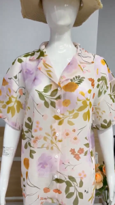 เสื้อลายดอกไม้48 เสื้อรายดอก เสื้อ ชีฟอง สวย ๆ เสื้อเชิ้ตหญิง เสื้อลายดอกไม้ผู้หญิง เสื้อชีฟองสตรี เสื้อสเวตเตอร์ถักกันแดดสำหรับผู้หญิง