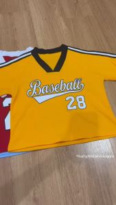 เสื้อครอปบาส หญิงและชาย รอบอก 36-38 (size เล็ก) ความยาว 18