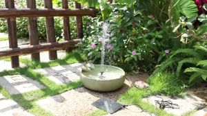 Solar Panel Powered Water Fountain: Sprinkler & Sprayer with Water Pump Heads