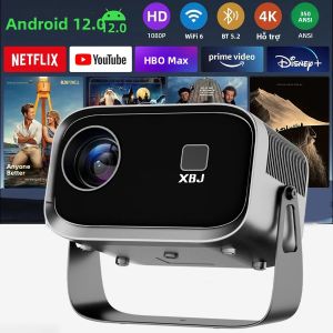 Máy Chiếu Mini 4K Di Động Tích Hợp Loa Bluetooth Wi-Fi Và Chức Năng Chỉnh Hình Ảnh Tự Động HDMI Lý Tưởng Cho Xem Phim Ngoài Trời Và Rạp Chiếu Phim Gia Đình