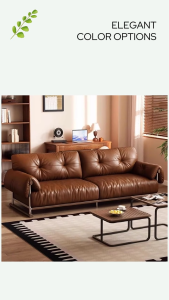 [PRE-ORDER] French retro black walnut solid wood sofa living room 2025 new small apartment four-person straight row first layer cowhide leather