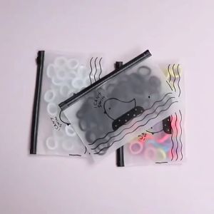 🔥Hutyet👍 Printed Zipper Pouch Sealed Dustproof Packaging Panties Socks Hair Accessories 21*14cm Big Size