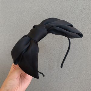 Black Hairband with Large Bowknot Fairy Forest System Popular Hair Clip Fashionable Hair Accessories Elegant Hairband