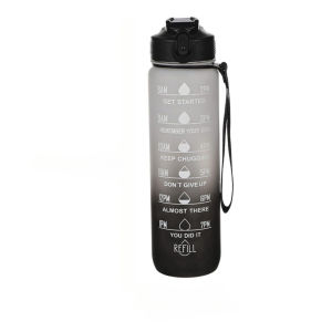 1000ml Leak Proof Water Bottles with Times to Drink and Straw Motivational Drinking Sports Water Bottle for Fitness Gym Outdoor