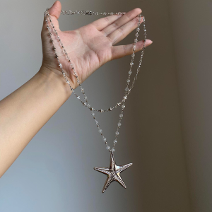 สร้อยคอทองแดงสองชั้นสไตล์ย้อนยุคสำหรับผู้หญิง เครื่องประดับตกแต่งคอที่มีอเนกประสงค์ เครื่องประดับแฟชั่นสุดเก๋สำหรับผู้หญิง