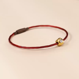 Chow Sang Sang  周生生 999 Gold Charme Round Diamond Nano Charm for Women 96732C  [Bracelet not included]