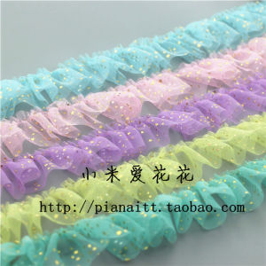 Gold-Stamped Net Lace Star Decorative Trim for Clothes Curtains Childrens Shoes And Socks DIY Sewing Accessories