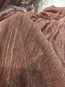 Vải voan lưới dập ly nhũ kim tuyến màu hồng ruốc mềm mỏng nhẹ(khổ 1m5)may đầm váy dạ hộiđầm kiểu thời trang