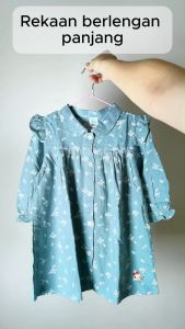 DN1159  Girl Blouse Lengan Panjang Baju Budak Perempuan Kids Blouse Long Sleeve Blouse Collar Baju Kanak Kanak Perempuan