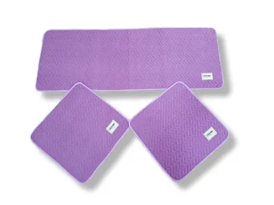 Ready Stock # Cotton Car Seat Patchwork Cover / 3 in 1 Anti-Slip Car Seat Cover / Floor Mat