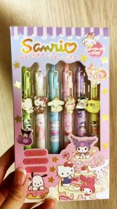 PULPEN BOX SANRIO ISI 6 MOTIF SANRIO | PULPEN GEL TINTA HITAM 05MM SANRIO | POCACCO | HELLOKITTY | CINAMORROL | MELODY | KUROMI | POMPOMPURIN | KADO ULANG TAHUN ANAK | BIRTHDAY GIFT