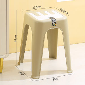 Thickened Plastic High Stool Adult Dining Chair Bathroom Anti-slip Simple Nordic Table Stool Home Use Casual Furniture