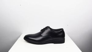 Brand GenGeGo (3 Days Delivered COD) Leather Shoes for Men: Casual Business Lace-up Low-top Round Toe Shoes