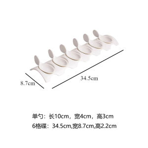 Ceramic Dining Plate Caviar Spoon Seasoning Dish Snack Bowl Dessert Plate Dim Sum Dish Sashimi Plates Fruit Bowl Sushi Plates