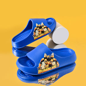 Childrens Indoor Bath Slippers Anti-Odor Slip-Resistant Big Yellow Bee Design Cotton Slippers for Babies And Kids