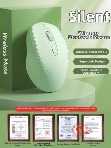 Wireless Office Mouse for Women Silent Charging Suitable for Lenovo Asus HP Dell Computers T2025 Bluetooth Dual Mode Mouse