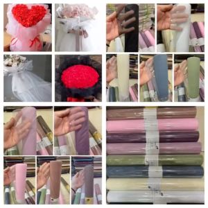 Voan cứng gói hoa . Cuộn voan khổ 50cm x 10M . Voan cứng dùng gói quà  thắc nơ  gói hoa sáp hoa vải hoa giấy  hoa tươi...