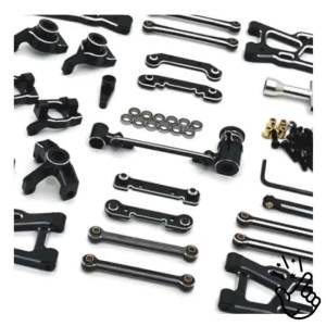 RC kereta Metal Upgrade Parts Kit untuk JJRC C8803 WLtoys Rlaarlo 1/14 1/12 Swing Arm tarik Rod SteeRing Components Cup Servo Arm