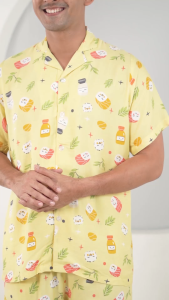 Oriana Homewear Pajamas One Set Zoe Series | Piyama Pria Dewasa Bermotif