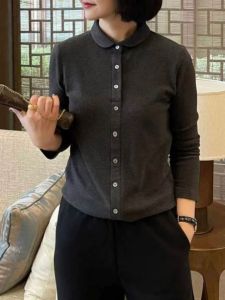 Warm Polo Neck Velvet Base Shirt Long Sleeve Inner Wear Korean Style Slimming Fashionable Top for Women Commute Winter Thickened