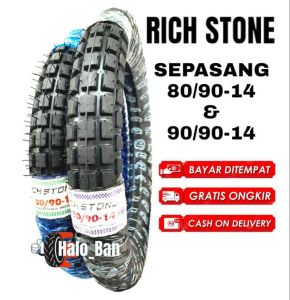 SEPASANG BAN MOTOR MATIC TRAIL 80/90-14 DAN 90/90-14 BAN MOTOR TRAIL RING 14 Rban montor metic trail 80/90-14 ban 90/90-14 ban honda beat vario mio spacy spin fino ban trail ban ring 14 ban tril ban r14 ban metic ban 90/90-14 ban luar trail ban 80/90-14