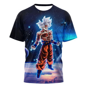 Bandai | 2026 Summer Fashion New Dragon Ball Sun Wukong 3D Printed Fast Drying Breathable Mens Casual Sports T-shirt in Large Size