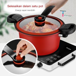 Panci Presto Premium Pressure Cooker Pot Totipotent 3.5 Liter Panci Presto MIROMI Dilengkapi Dengan Tutup Kaca Bisa Untuk Presto - Mengukus - Memasak - Kukus - Presto Viral Murah Kapasitas 3.5 Liter Press Cooker - Panci Rebus - Panci Serbaguna ~NOS