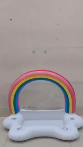 Pelampung Food Tray Awan Pelangi Untuk Kolam Berenang Private Pool Staycation Honey Moon