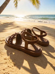 Josiny | Braided Soft Bottom Womens Sandals
