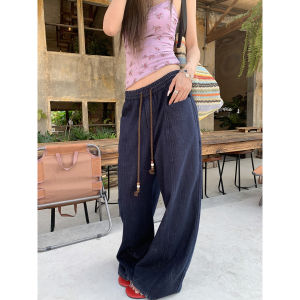 Blue Low Waist Flared Straight Jeans