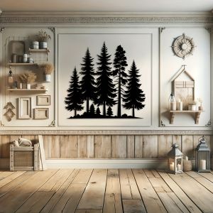 CIFbuy | CIFBUY Iron Wall Art Metal Tree Sculpture Waterproof Hanging Decor For Indoor Outdoor Patio Balcony Garden Home Decoration Gift