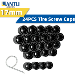 24pcs 17mm Car Wheel Cover Wheel Hub Nut Cover Suitable For VW Golf Mk4 Screw Sleeve Tire Screw External Dust Cover Accessory