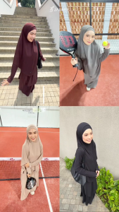 Jamise | Fayha Series - One Set Sport | Baju Olahraga (Tunik Skirt Khimar dan Inner)