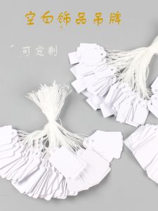 Handwritten Cotton Thread Jewelry Accessories Price Tags Small Hanging Cards Blank Paper Tags Clothing Label Hanging Tags