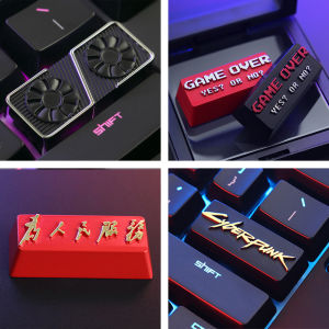 Mechanical Keyboard Enter Key Zinc Aluminum Alloy Cyberpunk RTX3060Ti Gaming Graphics Card Personality Keycap Computer Hardware