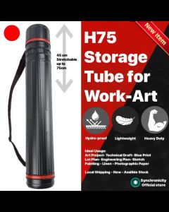 Drawing Tube - Canister Tube H100 H75 Telescopic Architecture Tube | Waterproof Protective Cover | Waterproof Protective Cover for Telescopic Storage | Useful for Technical Drawings Projects Lot Plan Engineering Blue Print Architectural Drafts