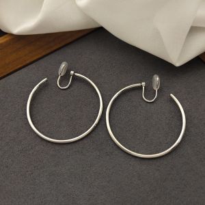 Elegant Simple No Piercing Circle Ear Cuffs Luxury Sensation Commuting Mosquito Coil Plate Clip on Fashion Jewelry Accessories